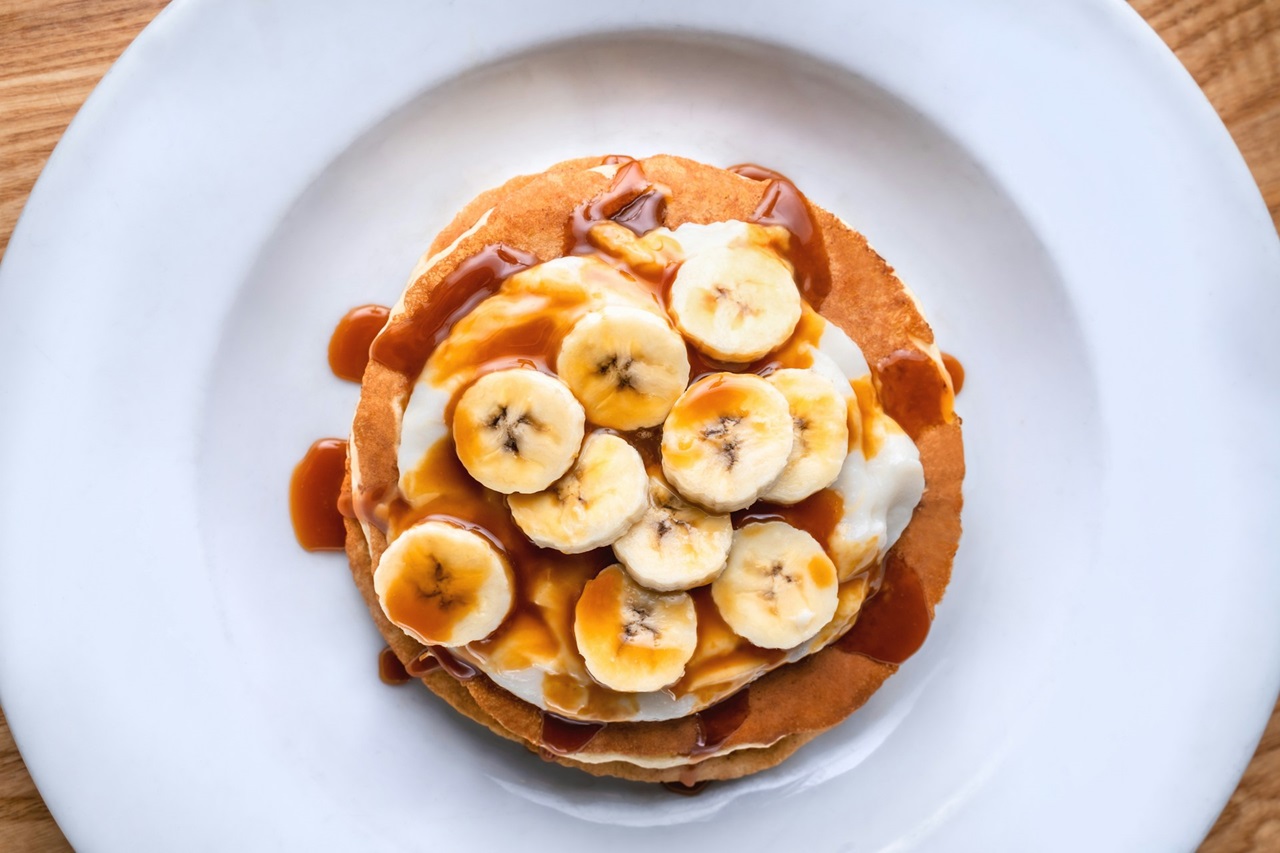 Receita de panqueca de banana sem ovo